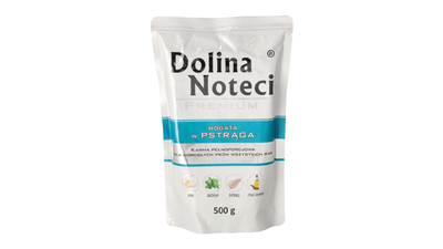 DOLINA NOTECI PREMIUM- PSTRĄG- MOKRA KARMA DLA PSÓW DOROSŁYCH- 500 gr SASZETKI DOLINA NOTECI PREMIUM- PSTRĄG- MOKRA KARMA DLA PSÓW DOROSŁYCH- 500 gr SASZETKI