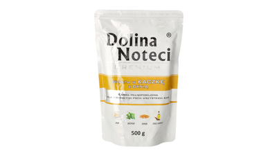 DOLINA NOTECI PREMIUM- KACZKA Z DYNIĄ- MOKRA KARMA DLA PSÓW DOROSŁYCH- 500 GR SASZETKI DOLINA NOTECI PREMIUM- KACZKA Z DYNIĄ- MOKRA KARMA DLA PSÓW DOROSŁYCH- 500 GR SASZETKI