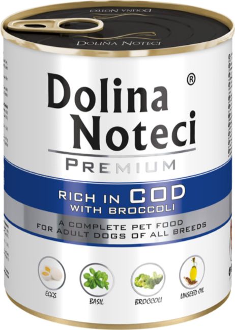 DOLINA NOTECI PREMIUM- COD WITH BROCCOLI- WET FOOD FOR ADULT DOGS- 800 GR CANS DOLINA NOTECI PREMIUM- COD WITH BROCCOLI- WET FOOD FOR ADULT DOGS- 800 GR CANS