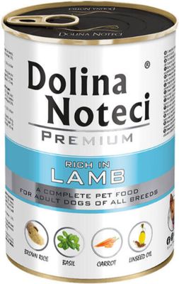 DOLINA NOTECI PREMIUM- RICH IN LAMB- WET FOOD FOR ADULT DOGS- 400gr CANS