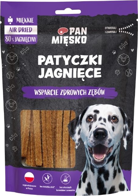 PAN MIĘSKO- PRZYSMAK DLA PSA- PATYCZKI JAGNIĘCE (MONOBIAŁKOWE)- DLA PSA DOROSŁEGO- 80G
