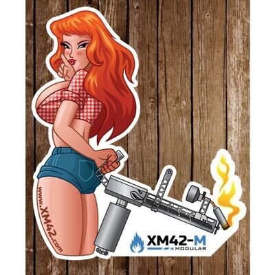Flaming Redhead Sticker