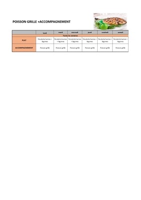 Déjeuner Poisson Grillé