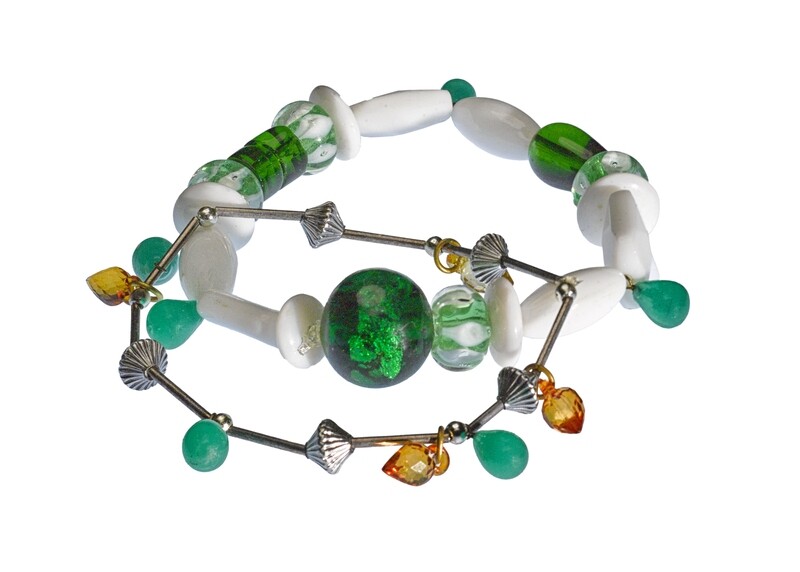 Bracelet double  vert