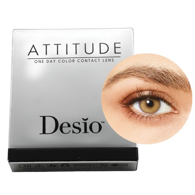 Desio™ Tages-Farblinsen, 2-farbig | Delicious Honey Verpackung und Auge Farbmuster der Desio™ Tages-Farblinsen, 2-farbig | Delicious Honey Farblinsen