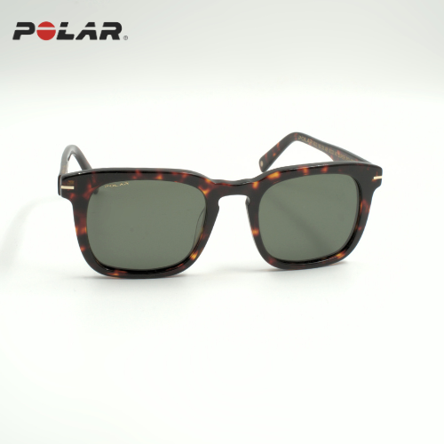 POLAR® Sonnenbrille quadratisch, Shiny Havanah Damen, Frontansicht