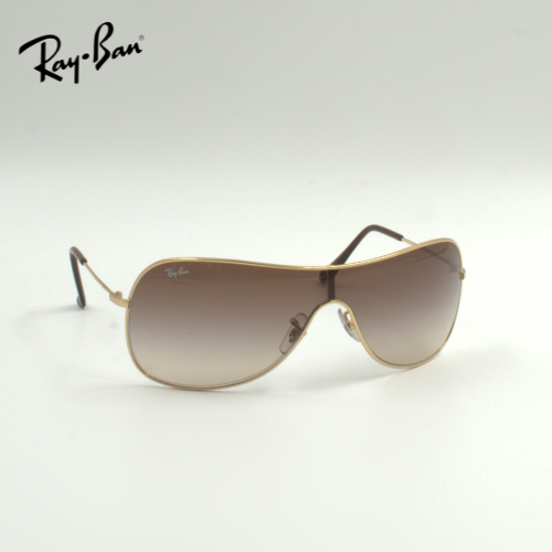 Ray Ban® Sonnenbrille Pilotenstil, gold, braun unisex Damen Herren zeitlos durchgängiger Steg, Frontansicht