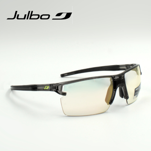 Sportbrille - Julbo Outline Noir J5193314 JULBO - Ultimate Reactiv Performance Sportbrille rechteckig, schwarz, transparent - leicht getönt, Seitenansicht rechts