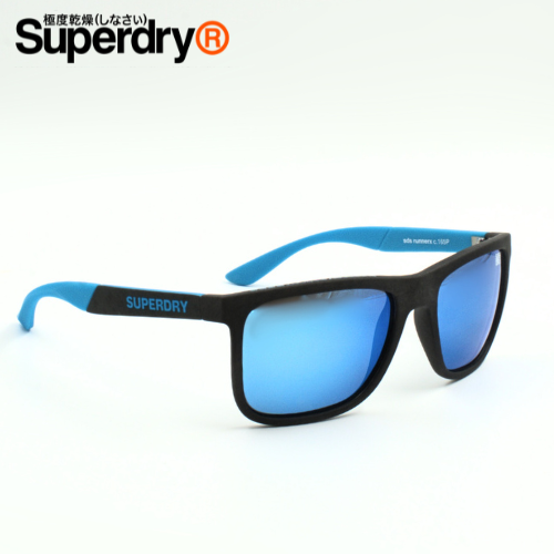 Sonnenbrille - Superdry® Runner X 165p Sonnenbrille Superdry, schwarz blau, Seitenansicht rechts