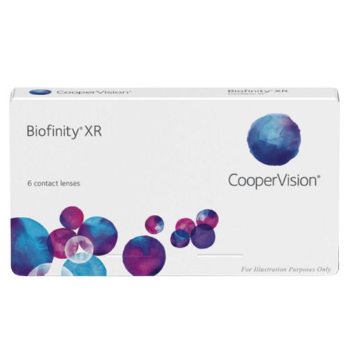 Biofinity® XR Monatslinsen, torisch cyl bis -2,25 Vorderansicht der Verpackung Biofinity® XR Monatslinsen, torisch CYL bis -2,25
