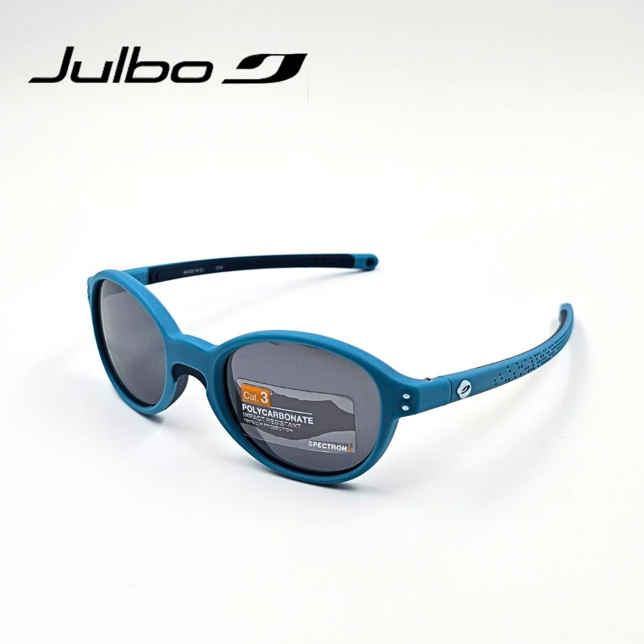 Kindersonnenbrille - Julbo Boomerang Julbo Kindersonnenbrille, dunkelblau, mintfarben, Seitenansicht rechts