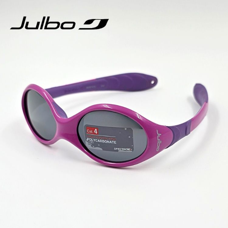 Julbo Kindersonnenbrille, pink, violett, flexible Bügel, Seitenansicht rechts