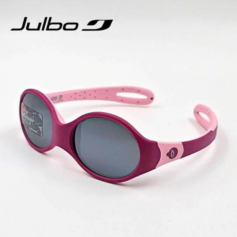 Kindersonnenbrille - Julbo Looping Julbo Kindersonnenbrille, fuchsia, rosa, flexible Bügel, Seiteanansicht rechts
