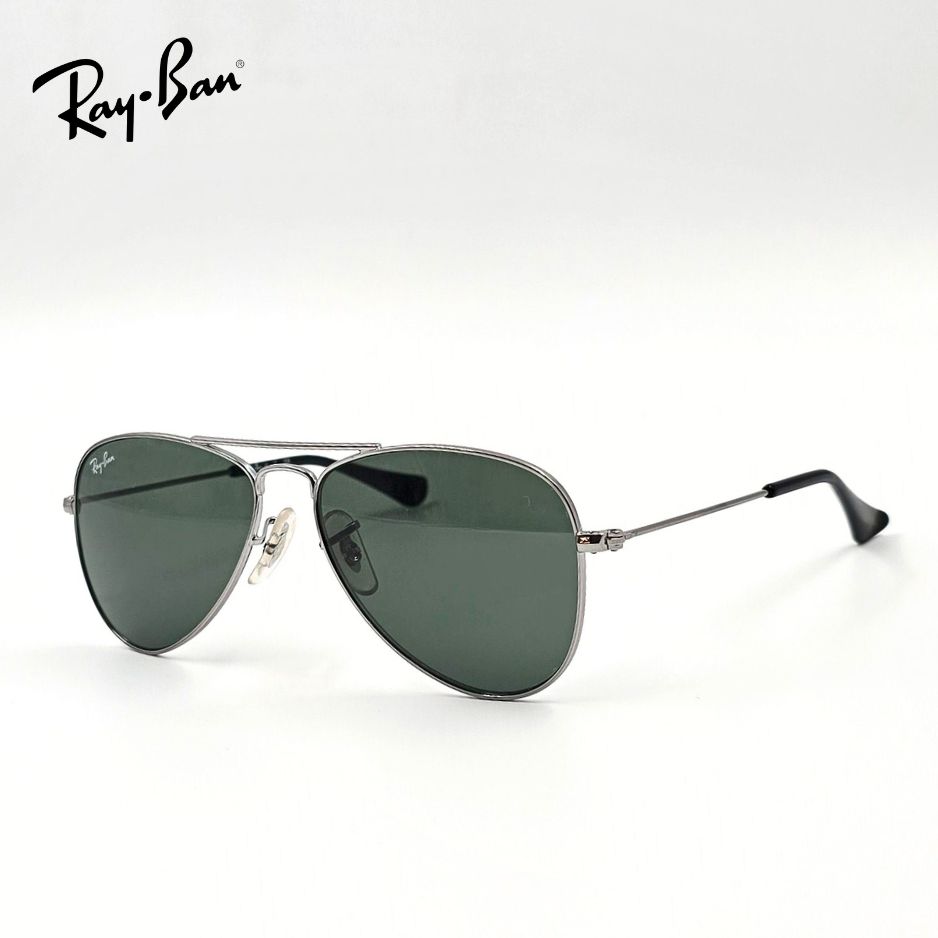 Ray Ban Kindersonnenbrille, chrom, silber, schwarz, Seitenansicht rechts