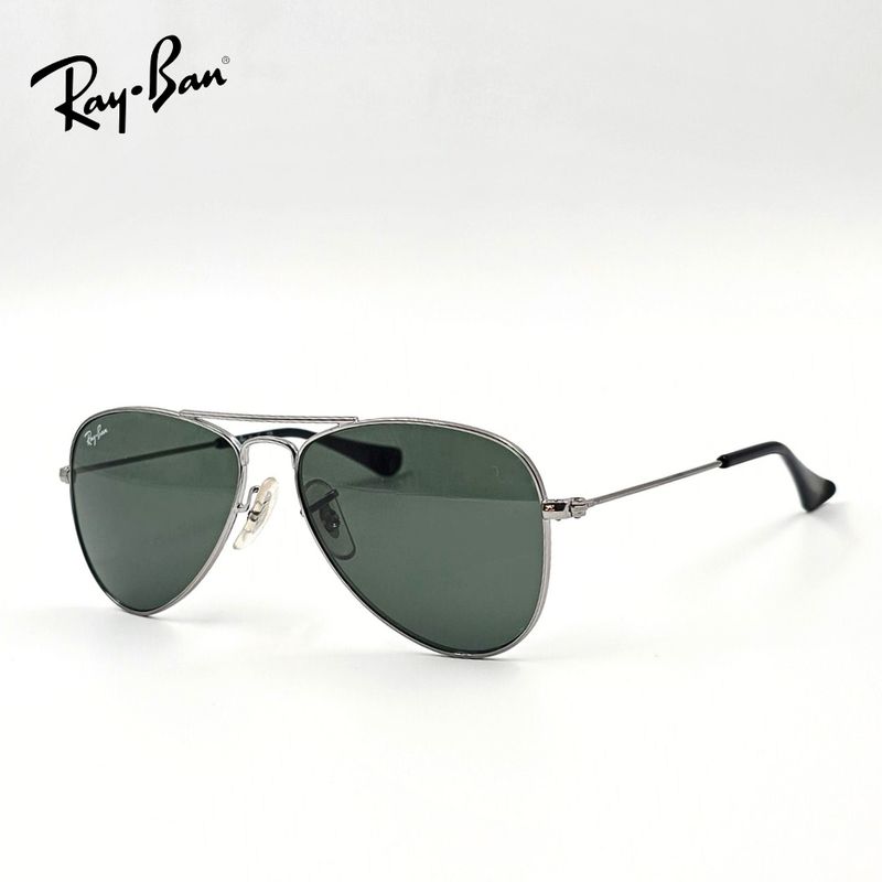 Kindersonnenbrille - Ray Ban Ray Ban Kindersonnenbrille, chrom, silber, schwarz, Seitenansicht rechts
