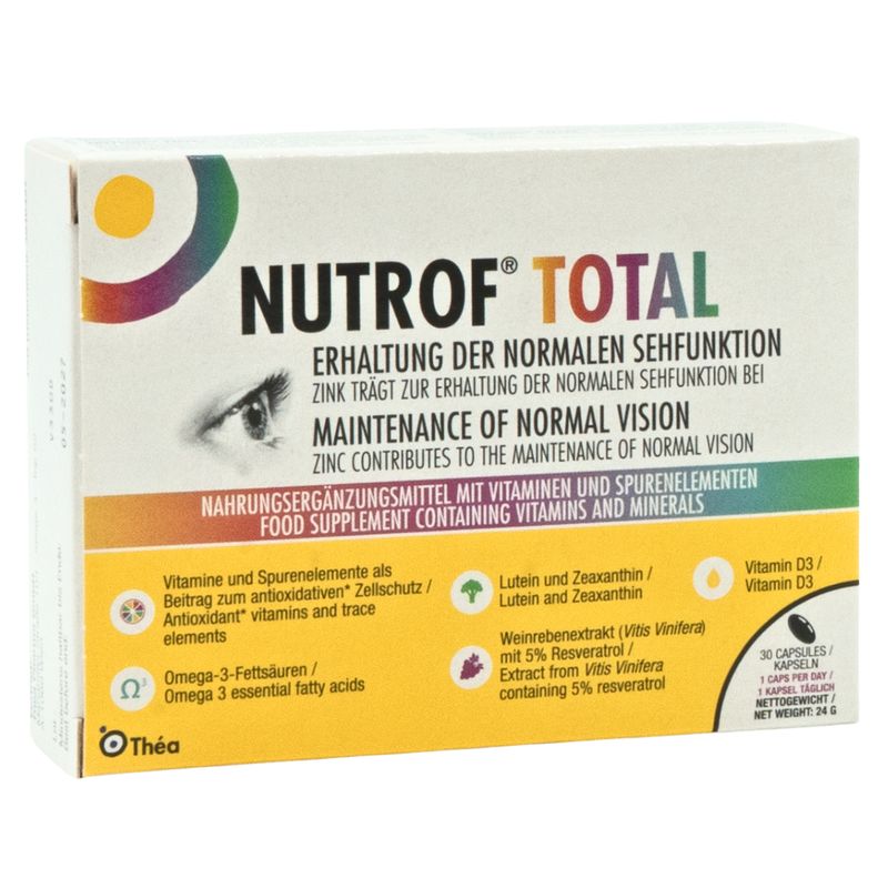 Verpackung NUTROF® Total Nahrungsergänzung