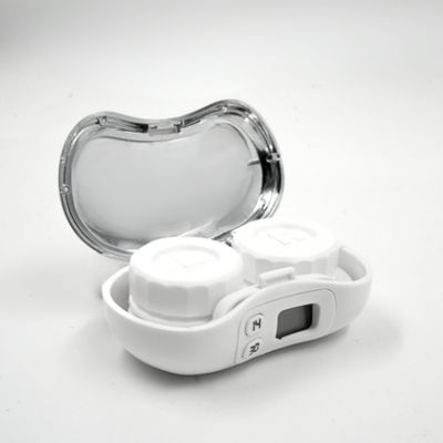 Digicase Kontaktlinsenetui Kontaktlinsenbehälter Erinnerung Alarm schwarz weiß