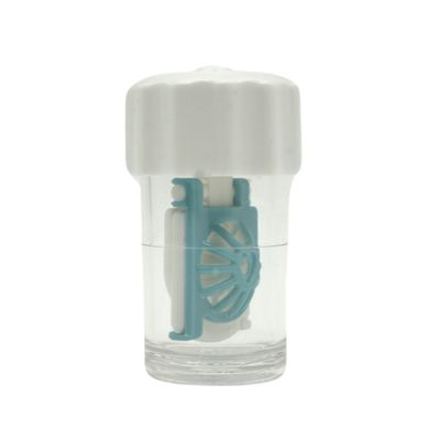 Kontaktlinsenbehälter mit Ventil weiß/mint Kontaktlinsenbehälter mit Ventil weiß/mint Deckel, verschlossen