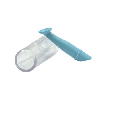 Seitenansicht, Schrägsauger DMV für formstabile Kontaktlinsen, hellblau