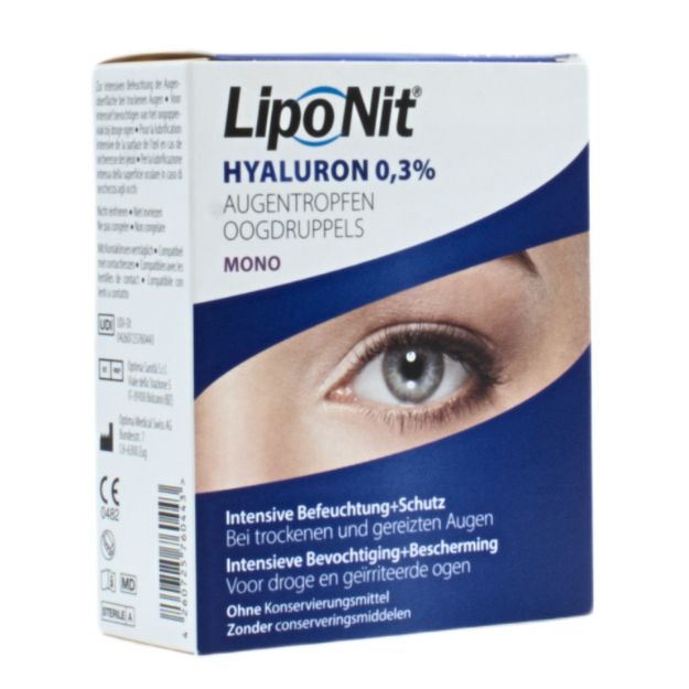 Verpackung Lipo Nit® Augentropfengel 0,3%, mono trockene müde angestrengte gereizte Augen