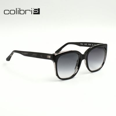 Sonnenbrille - Colibris quadratisch, schwarz, transparent meliert, Seitenansicht rechts