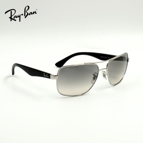 Ray Ban® Sonnenbrille rechteckig, schwarz, zartes Gold Herren Damen, Seitenansicht rechts