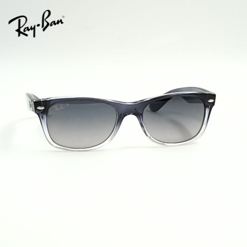 Ray Ban® Sonnenbrille Wayfarer Classic, blau Farbverlauf polarisiert Damen Herren, Frontansicht