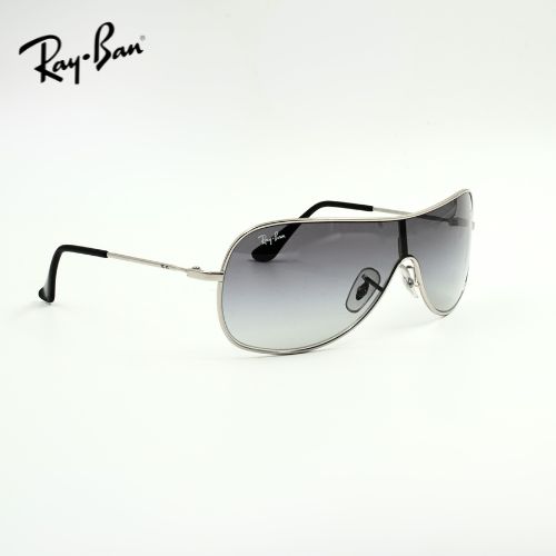 Ray Ban® Sonnenbrille Pilotenstil, silber, Farbverlauf der Gläser durchgängiger Steg Damen Herren, Seitenansicht rechts