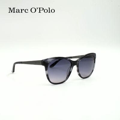 Sonnenbrille - Marc O'Polo 506114 70 2075 Marc O'Polo Sonnenbrille Panto-Schnitt, anthrazit, dunkles Chrom, blaue Gläser Damen, Seitenansicht rechts