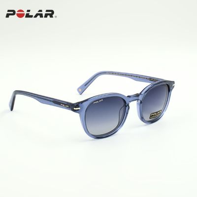 POLAR® Sonnenbrille rund, blau, unisex zeitlos UV-Schutz, Seitenansicht rechts