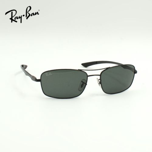 Ray Ban® Sonnenbrille rechteckig, schwarz, dunkelgrau Herren zeitlos klassisch, Frontansicht
