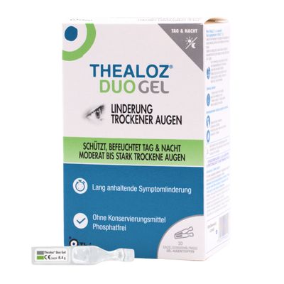 Thealoz® Duo Gel-Augentropfen trockene gereizte Augen Befeuchtung und Linderung