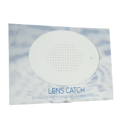 Lens Catch - Auffangmatte für Kontaktlinsen Lens Catch - Auffangmatte für Kontaktlinsen für das Waschbecken, in Verpackung