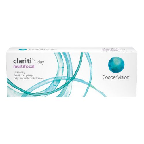 clariti™ 1 Day, multifocal Vorderansicht der Verpackung von clariti™ 1 Day, multifocal