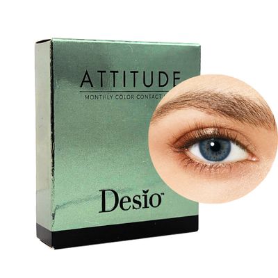 Desio™ Monats-Farblinsen, 3-farbig | Infinity Blue Infinity Blue Farblinsen mit Verpackung und natürlichem Farbeffekt am Auge