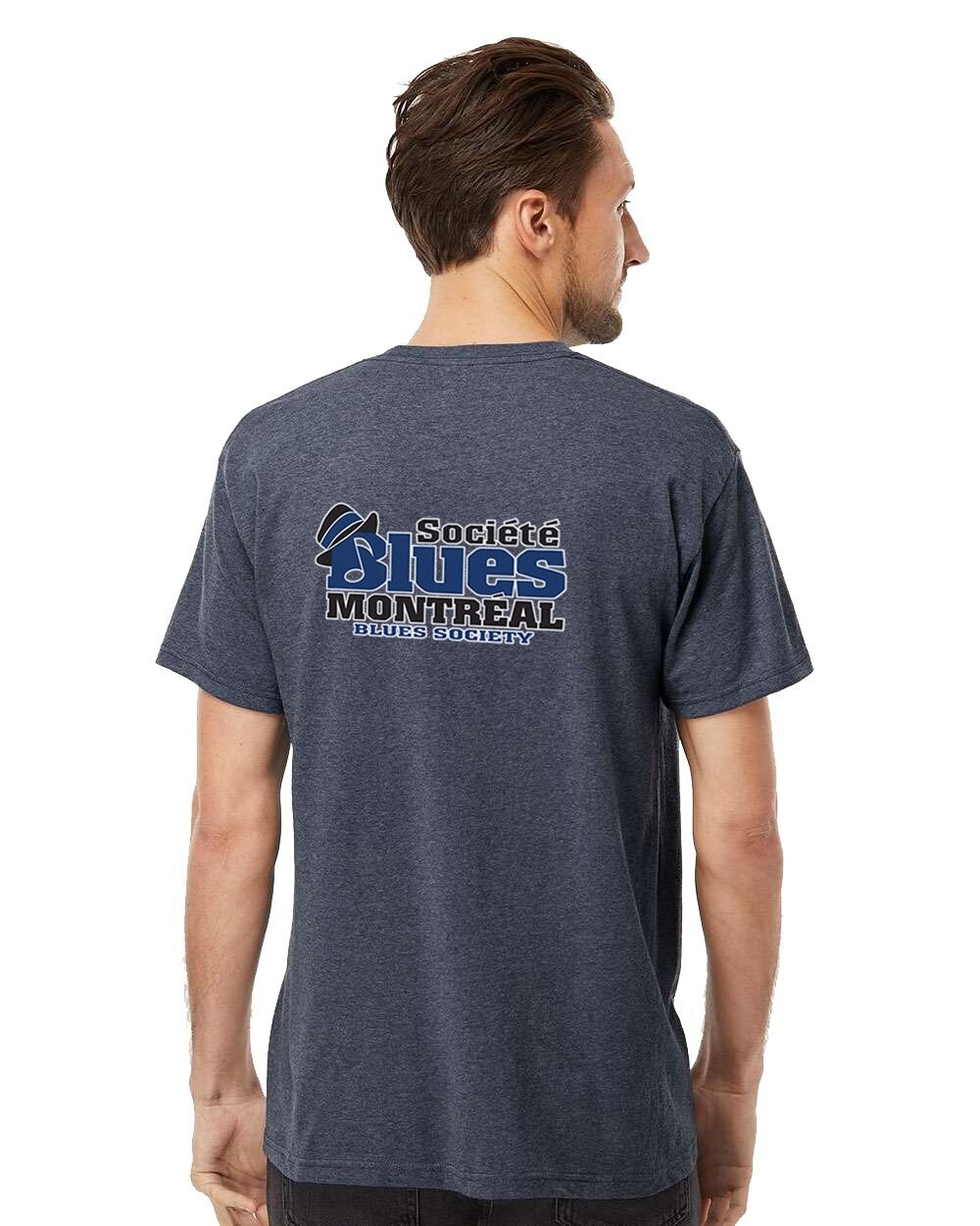Heather Navy MBS Logo T-Shirt -  2 prints