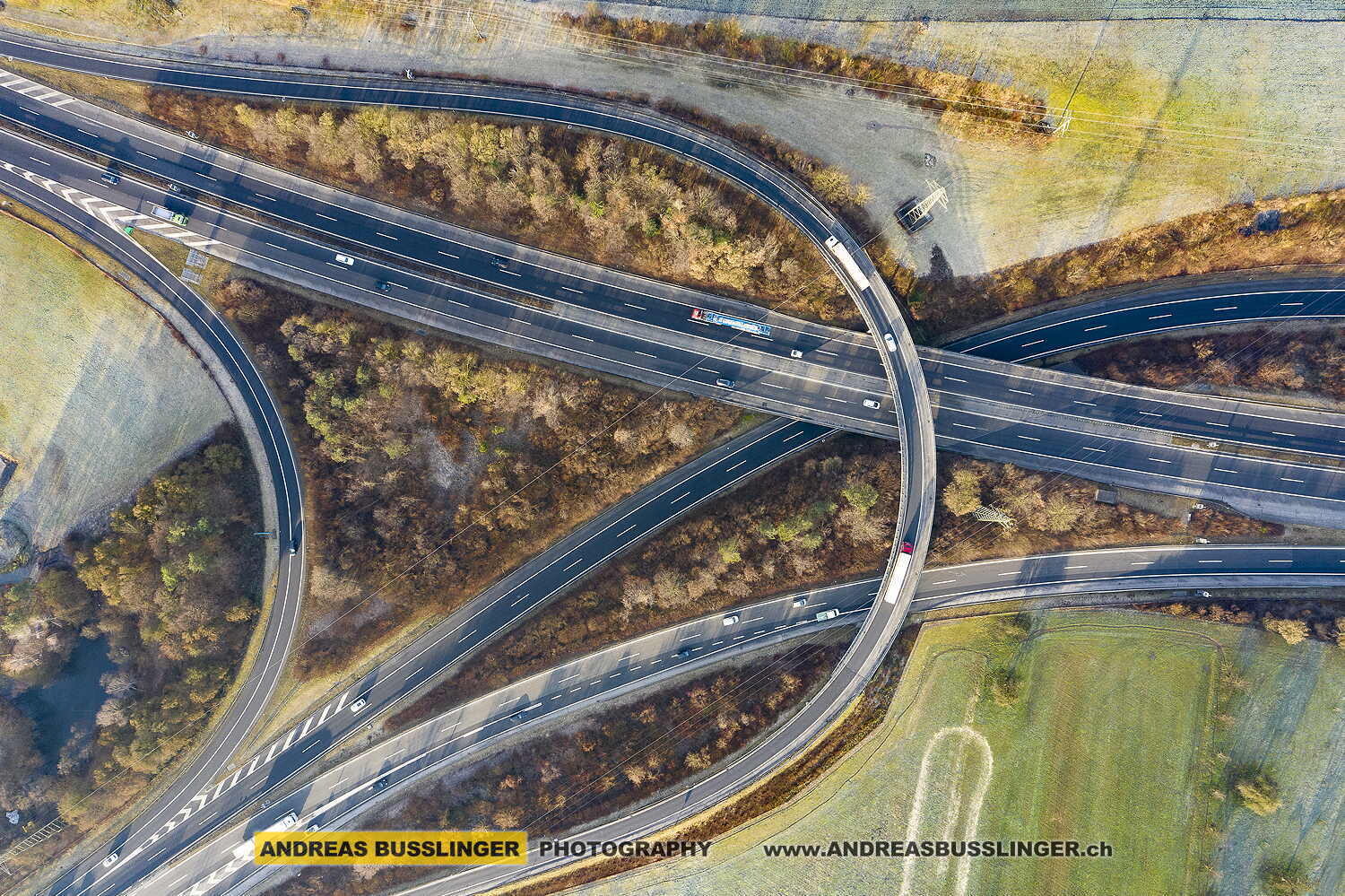 Autobahnverzweigung Rütihof bei Rotkreuz, Kanton Zug