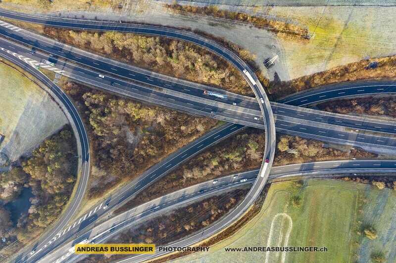 Autobahnverzweigung Rütihof bei Rotkreuz, Kanton Zug