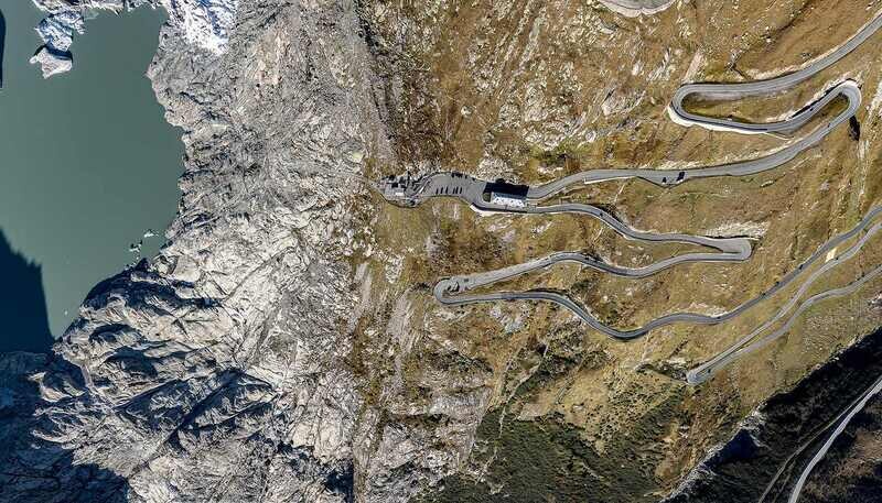 Furkapass mit Gletschersee, Obergoms, Kanton Wallis