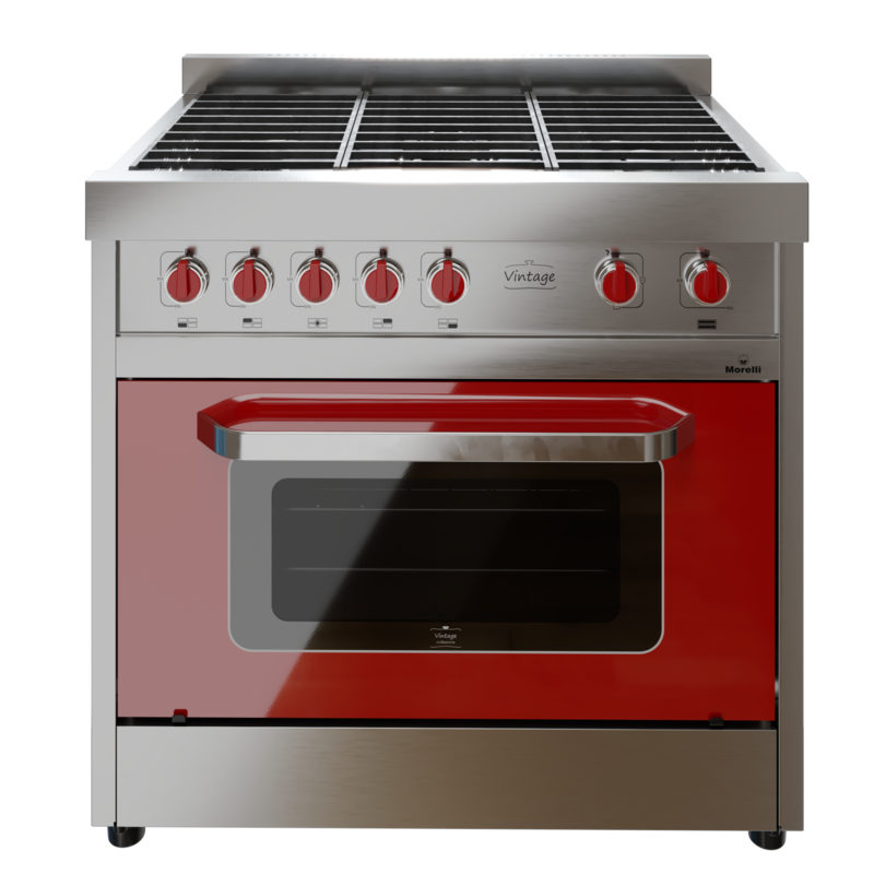 Cocina MORELLI VINTAGE Roja 90 cm