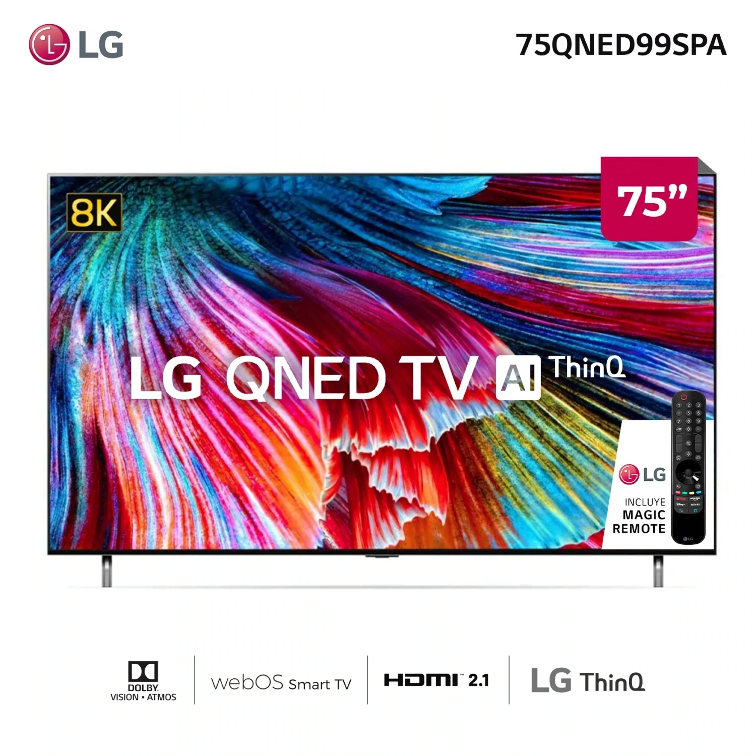 Smart TV LG QNED 8K 75&quot; 75QNED99