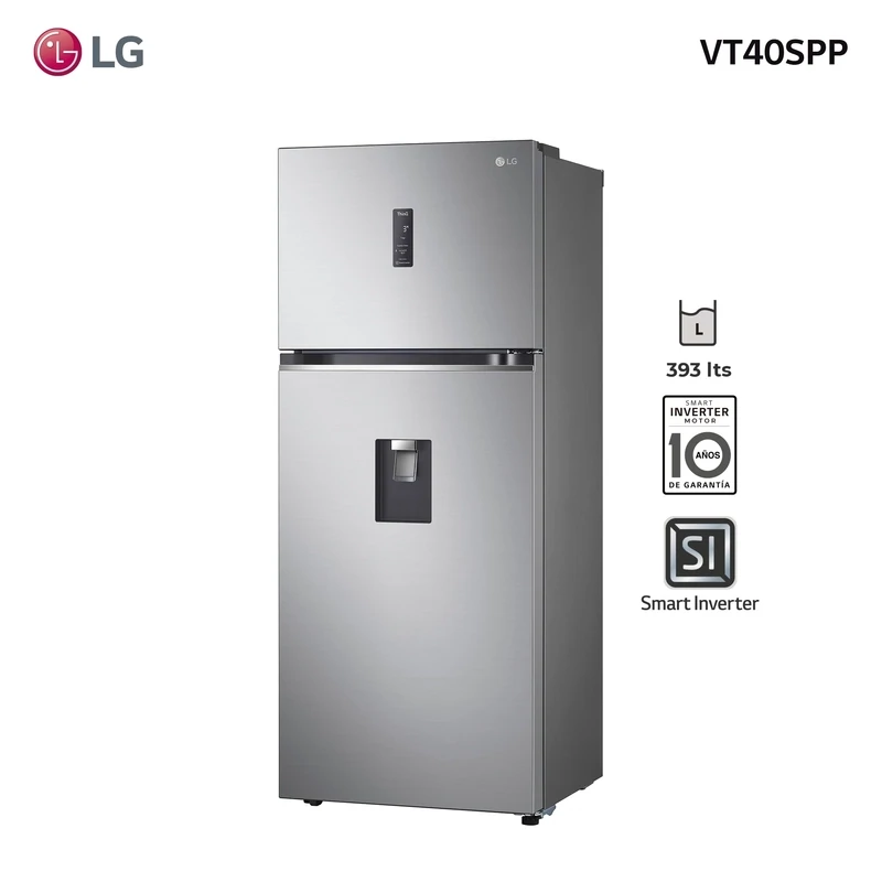 Refrigerador Heladera LG inverter 393L VT40SPP