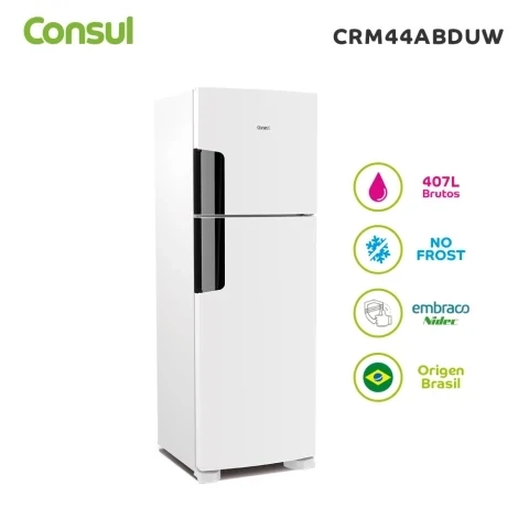 Heladera Consul 407L Blanca No frost CRM44ABDUW