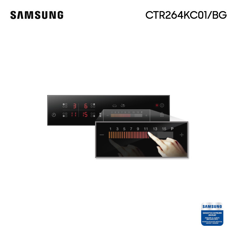 Anafe Electrico Samsung 4 Hornallas Touch 15 Niveles CTR264KC01