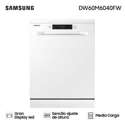 Lavavajillas SAMSUNG Blanco 13 Cubiertos Digital DW60M6040FW