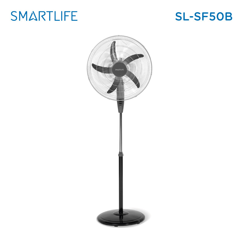 Ventilador De Pie Smartlife 50cm 3vel 75w Con Oscilación SL-SF50B