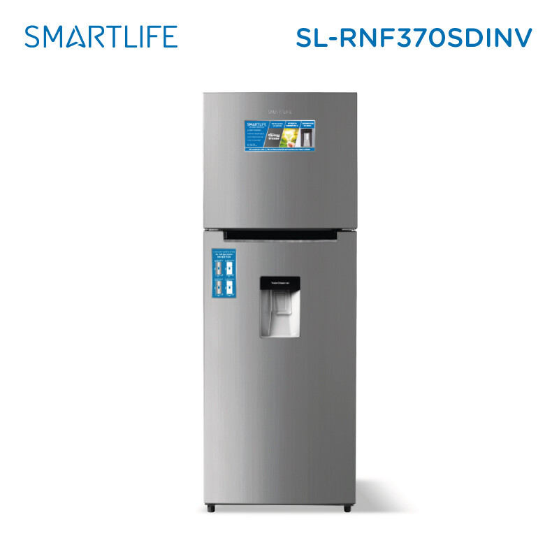 Heladera Inverter Smartlife Frio Seco con dispenser Inoxidable 342Lts SL-RNF370SDINV