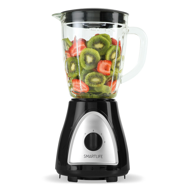 Licuadora portátil Smartlife SL-BL1008 1.5 L negra con jarra de vidrio