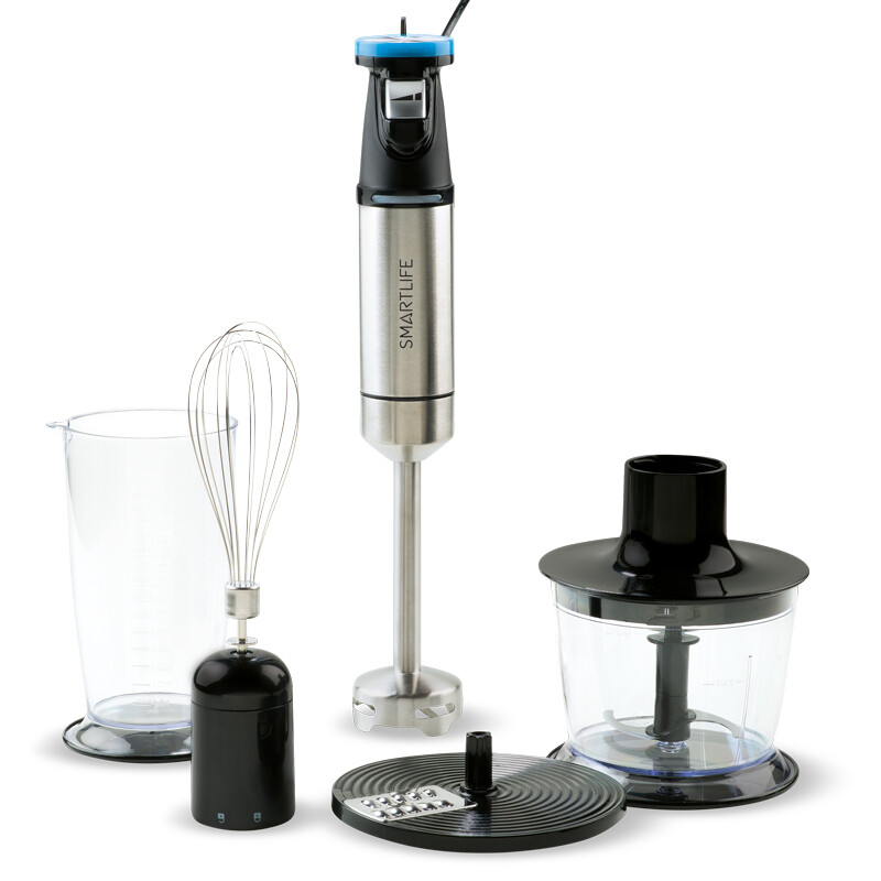 Mixer Smartlife SL-HB6048FF acero inoxidable y negro 220V 800W