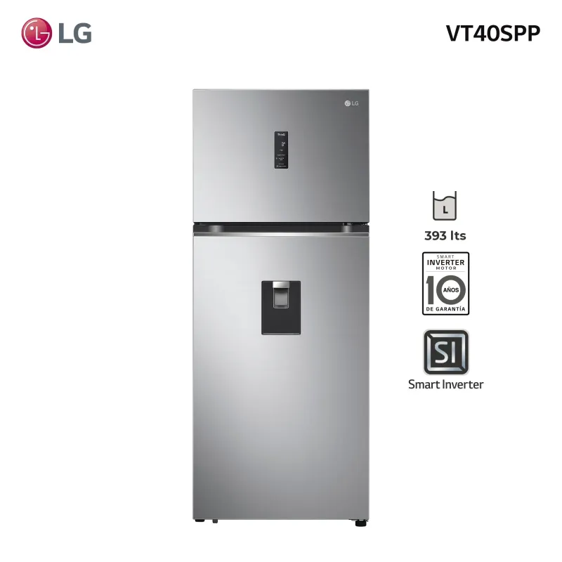Refrigerador Heladera LG inverter 393L VT40SPP